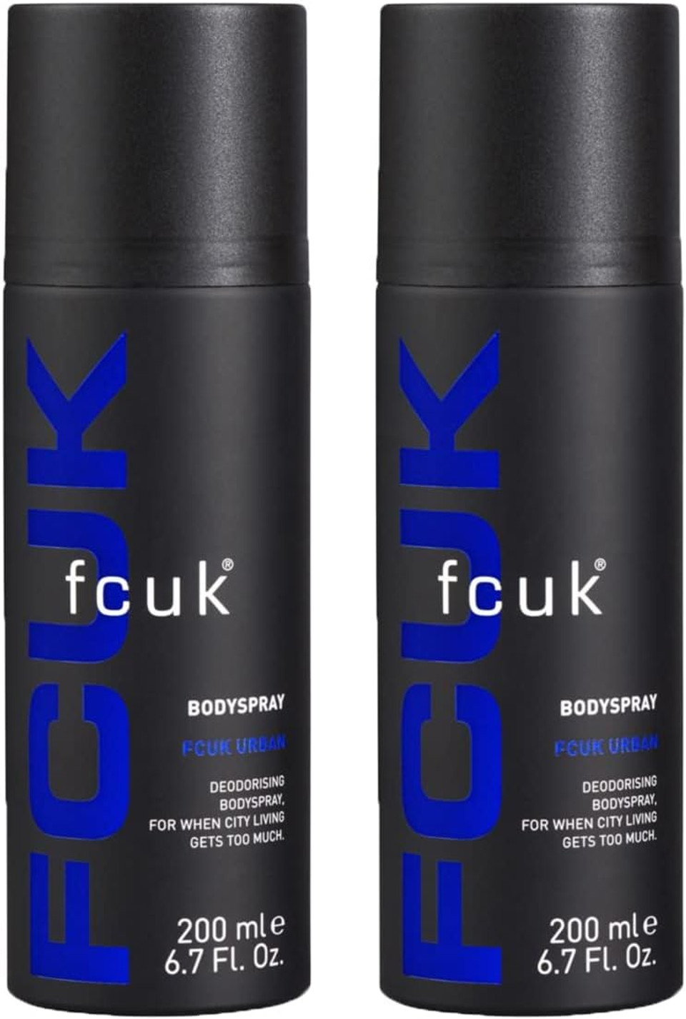 Fcuk Men Urban Deodorising Body Spray 200Ml ~ Pack Of 2