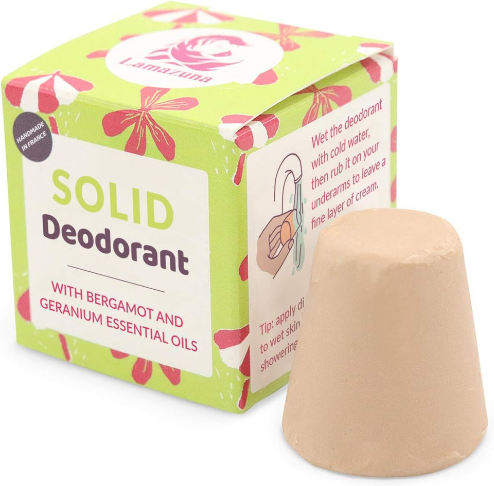 Lamazuna Solid Deodorant - Bergamot & Geranium, 30 Ml