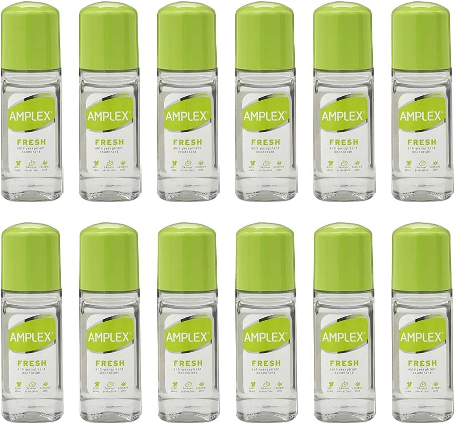 Amplex Fresh Anti-Perspirant Deodorant Roll-On - 12 x 50ml