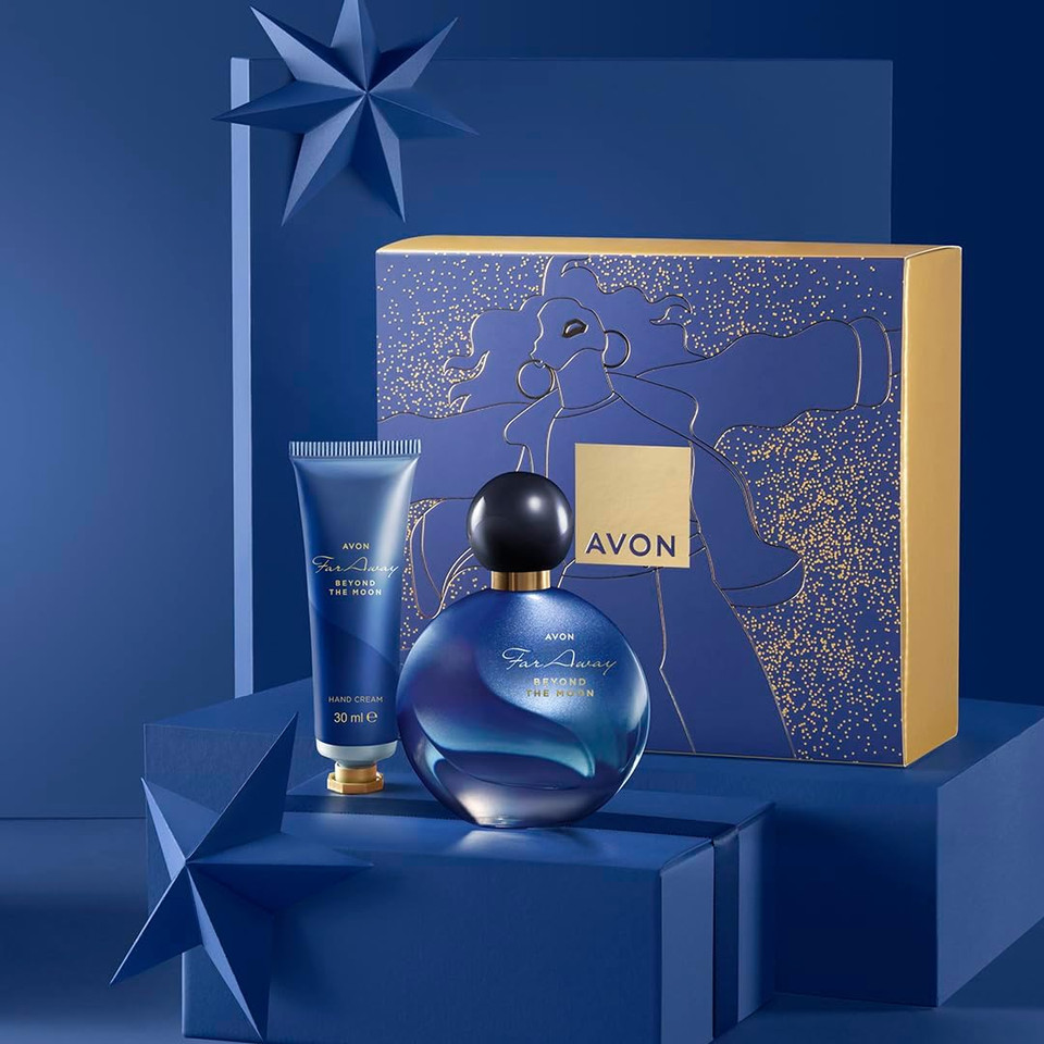 Avon Far Away Beyond The Moon Two Piece Gift Set With Far Away Beyond The Moon Eau De Parfum 50Ml And Hand Cream 30Ml
