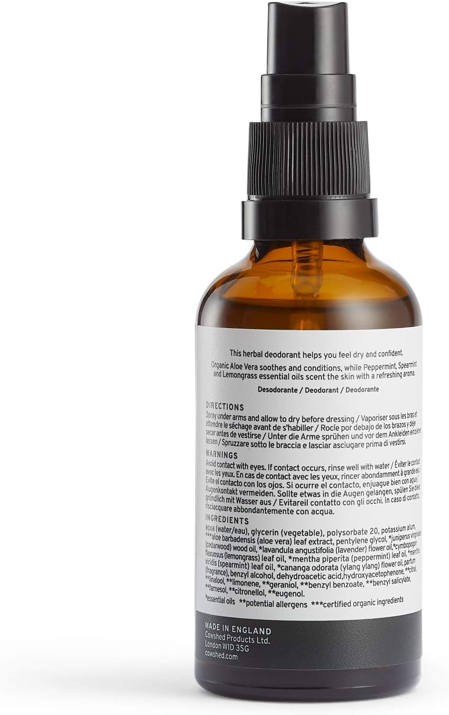 Cowshed Fresh Deodorant Spray, 50ml