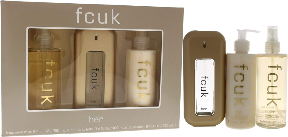 Fcuk Original For Her Gift Set, Floral, 3 Count