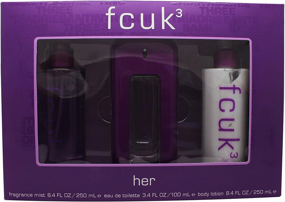 Fcuk 3 Eau De Toilette Spray Gift Set For Her