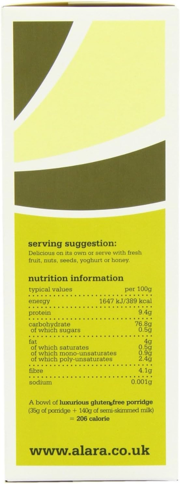 (8 Pack) - Alara Porridge - Luxury Gluten Free| 500 G |8 Pack - Super Saver