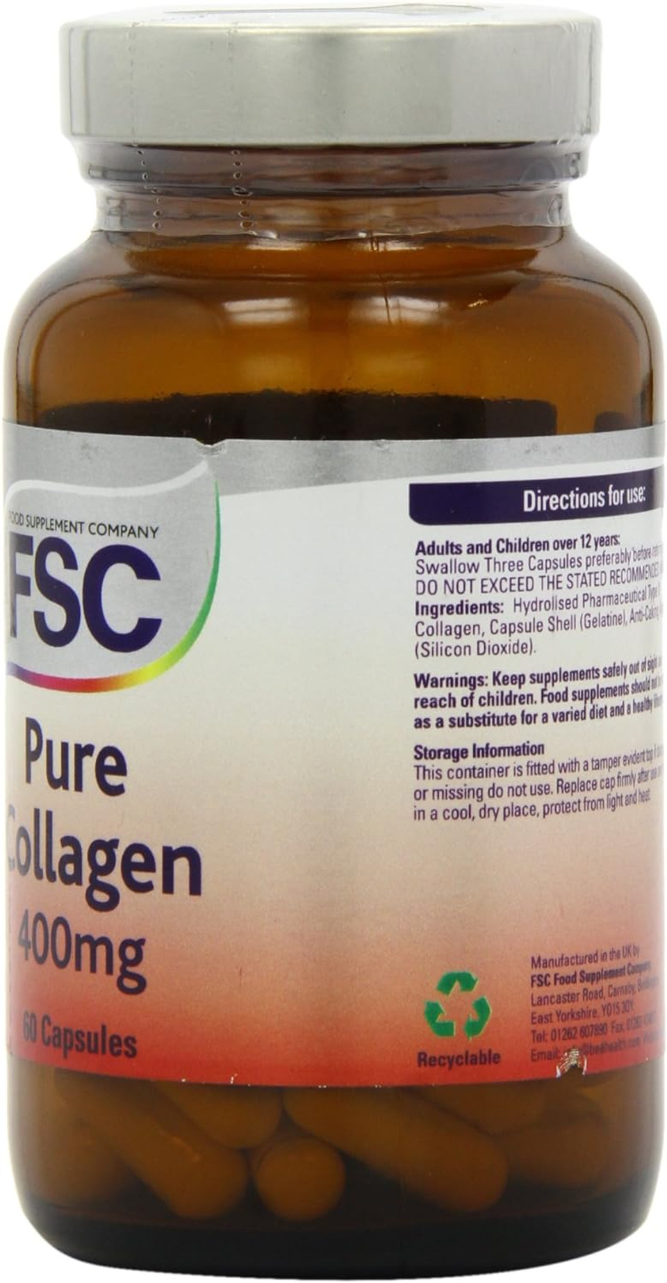 Fsc 400Mg Pure Collagen 60 Capsules