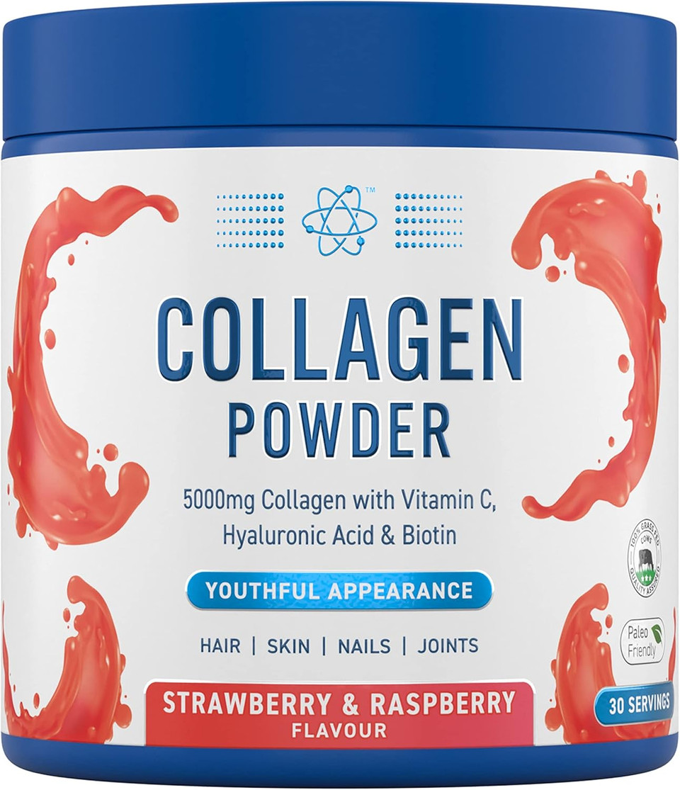 Applied Nutrition Collagen Powder - Citrus Twist Flavour - 5000mg Hydrolysed Bovine Flavoured Collagen Peptides with Vitamin C, Hyaluronic Acid & Biotin (165g - 30 Servings)