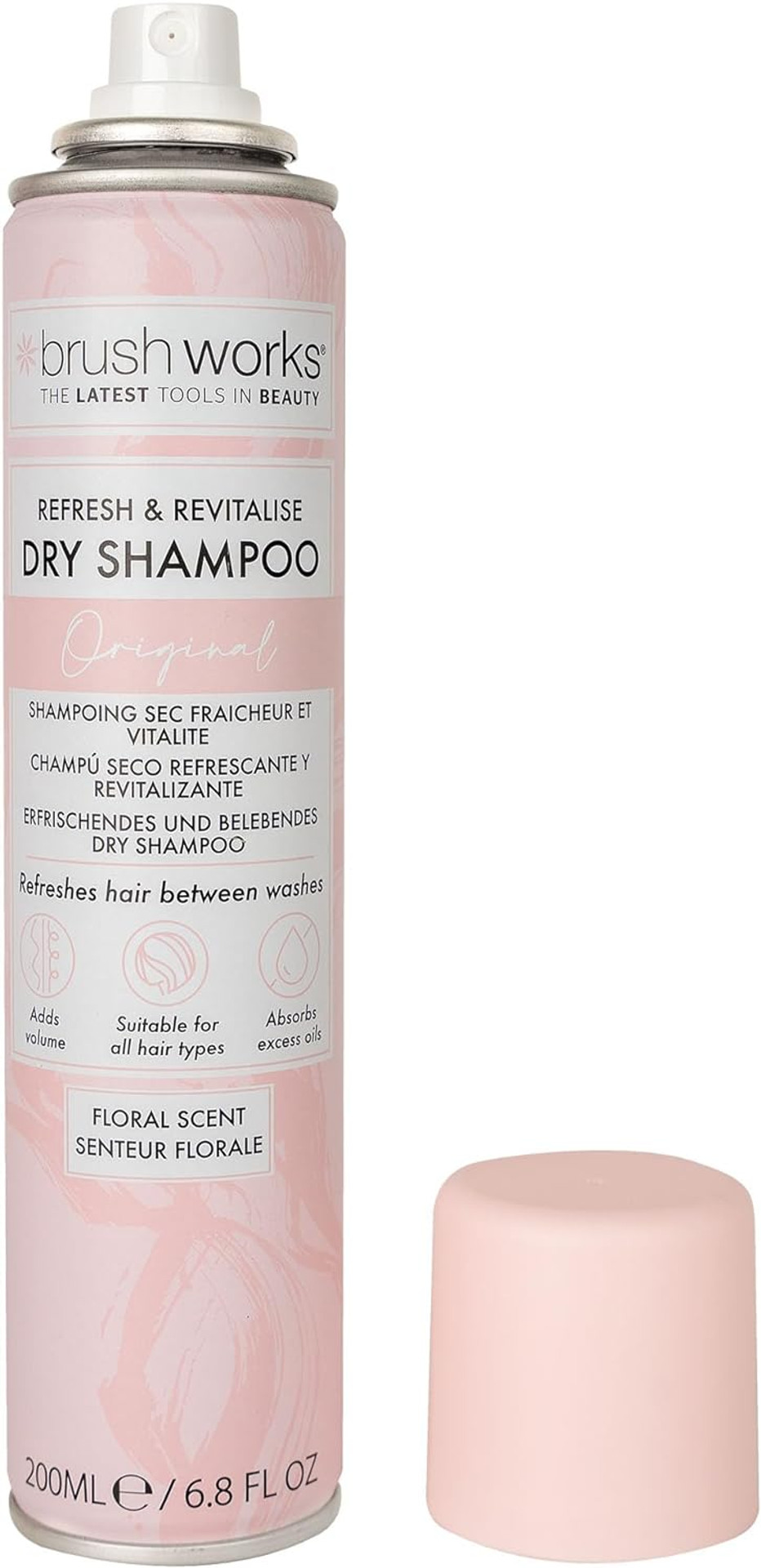 Brushworks Refresh & Revitalise Floral Dry Shampoo - 200Ml