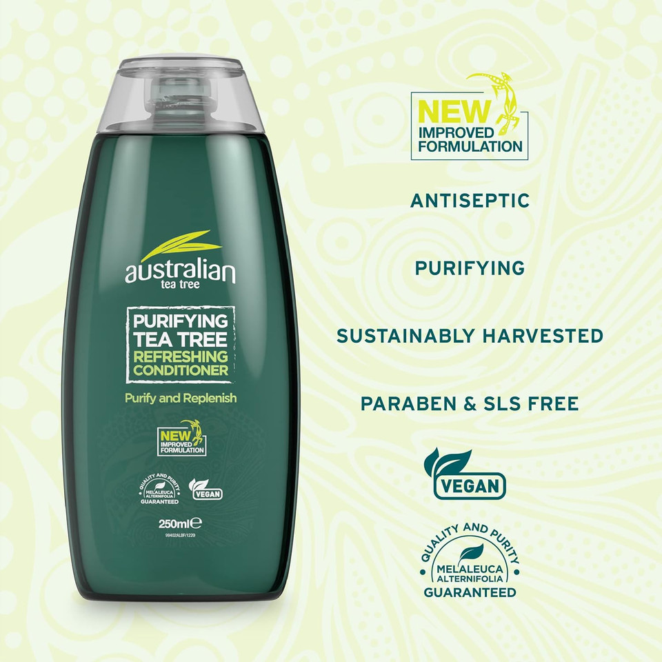 Australian Tea Tree Conditioner, Purifying, Natural, Vegan, Cruelty Free, Paraben And Sls Free, Refreshing, 250 Ml