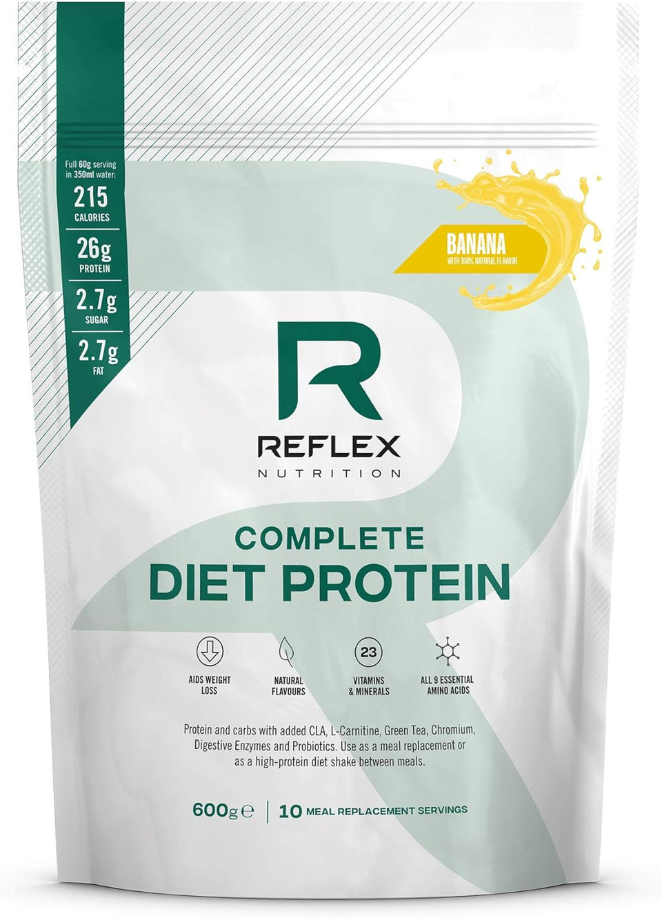 Reflex Nutrition Diet Shake | Diet Meal Replacement Shake | Diet Protein Powder (Banana) (600G)