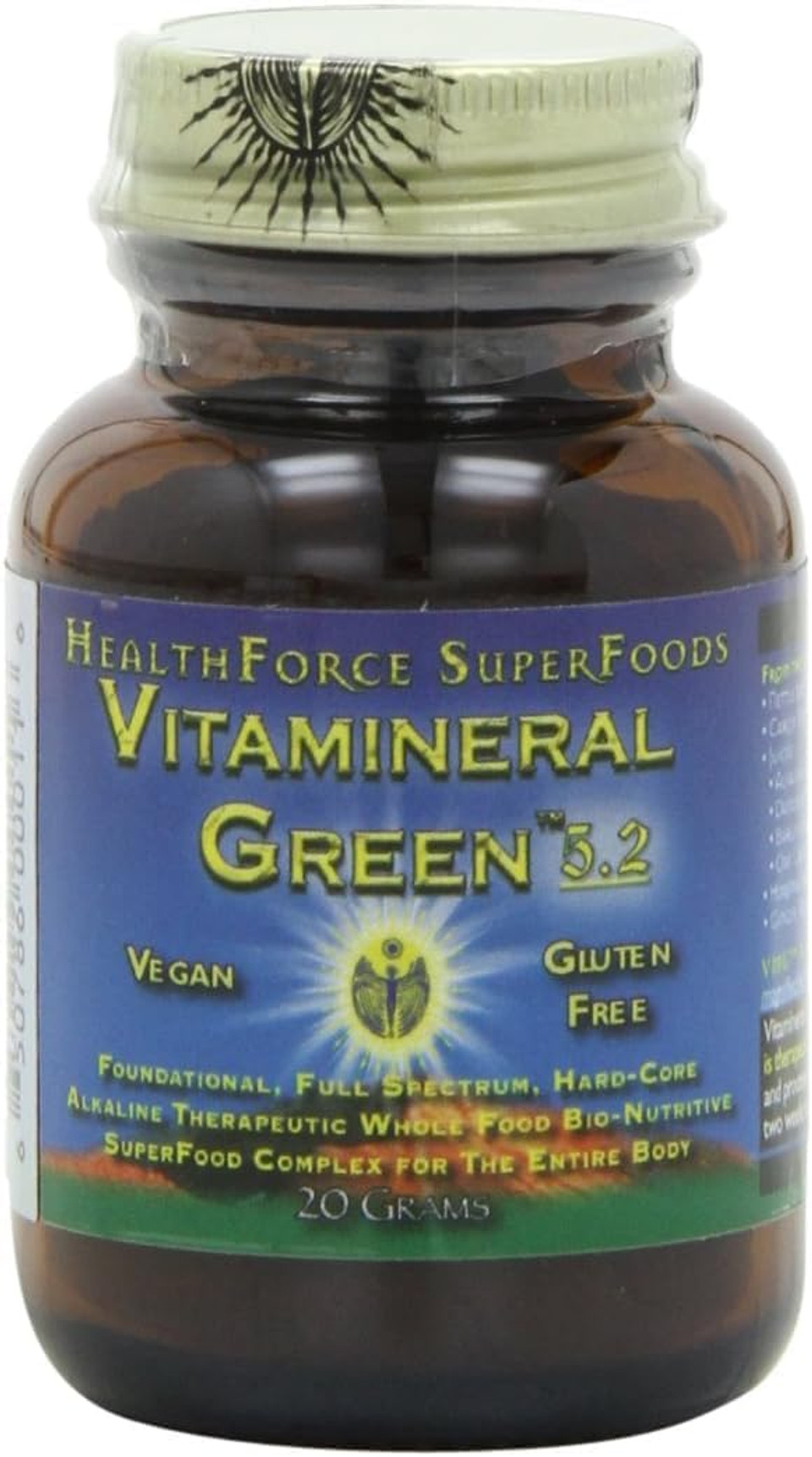Healthforce Superfoods Vitamineral Green, Whole Food Drink Blend, Trial Size, 20 G