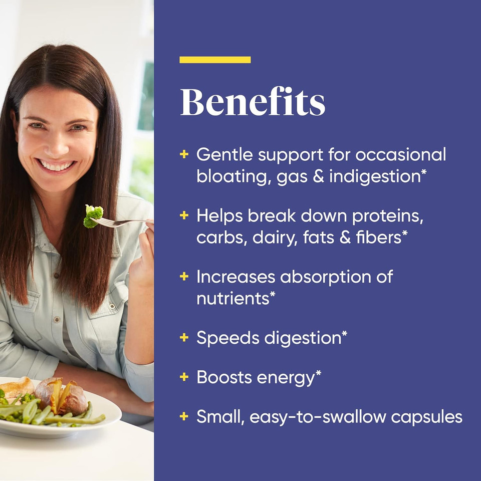 Enzymedica - Digest Basic (90 Capsules) | For Digestion Of Fibre, Carbs & Fats, Eases Bloating And Occsional Wind. Digestive Enzymes Supplements

Size: 90 Count (Pack Of 1)