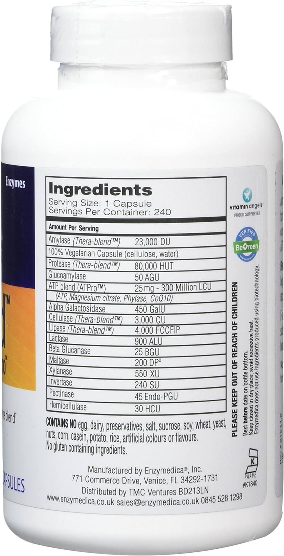 Enzymedica - Digest Gold (240 Capsules) | Digestive Enzyme Supplement | Digestive Enzyme Blend With Atpro For Maximum Support, Nutrient Supplement, Gut Health Supplement, Vegan, Dairy Free