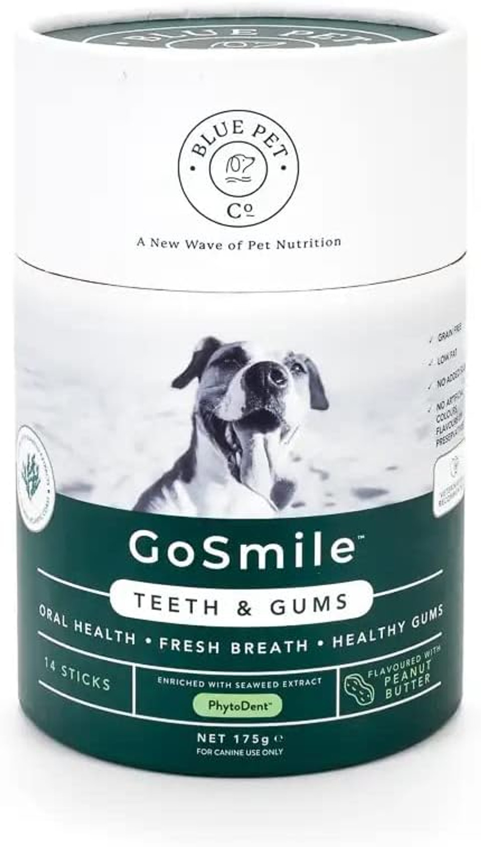 Blue Pet Co - GoSmile Teeth & Gums Supplement for Dogs - Promotes Oral Health, Fresh Breath & Healthy Gums - Enriched with Seaweed Extract PhytoDent - Rich in Chicken - 4 Sticks Blue Pet Co - GoSmile Teeth & Gums Supplement for Dogs - Promotes Oral Health, Fresh Breath & Healthy Gums - Enriched with Seaweed Extract PhytoDent - Rich in Chicken - 4 Sticks