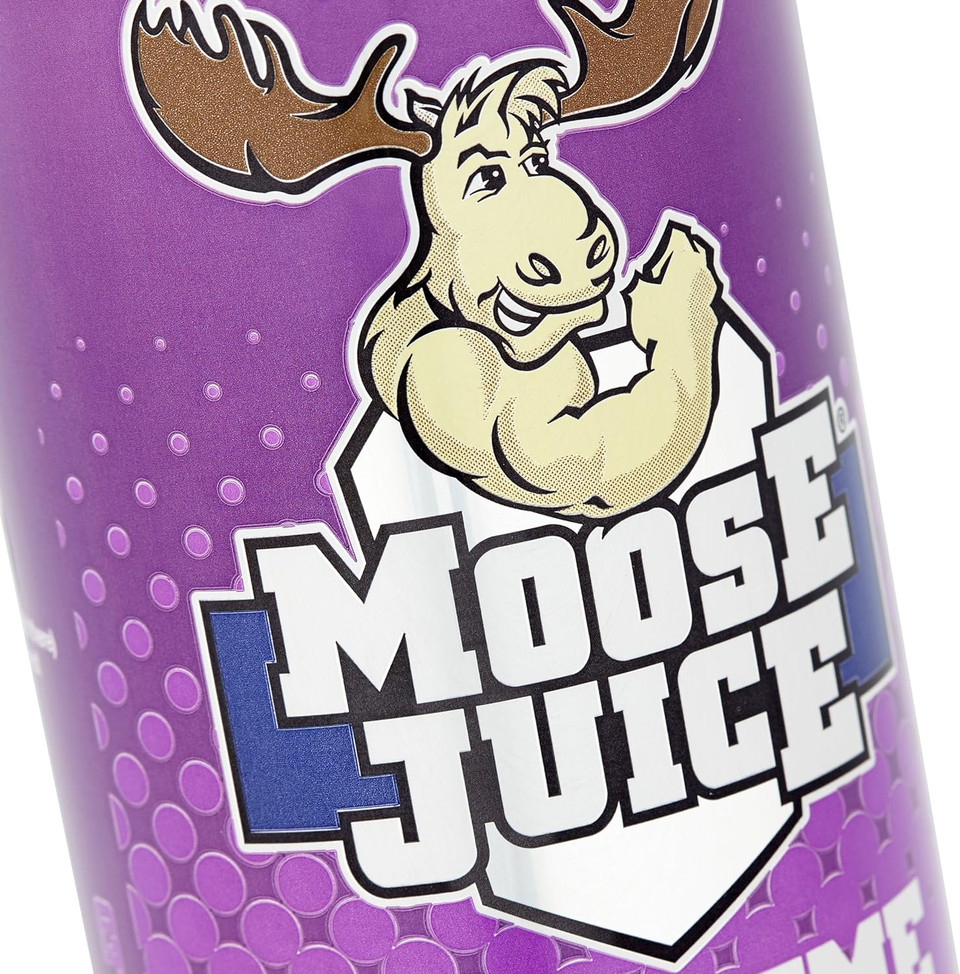 Muscle Moose  Moose Juice Extreme Energy | Caffeine Drink, Bcaa & B Vitamins, Zero Sugar, Aspartame-Free, Berry 500Ml (12 Cans)