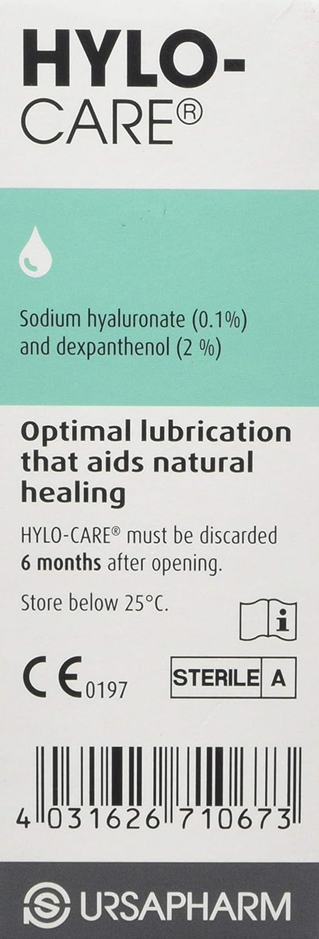 Hylo Care  Preservative Free Lubricating Eyedrops - With Sodium Hyaluronate And Dexpanthenol To Aid Healing Of Eye Surface After Surgery Or Injury - 10Ml