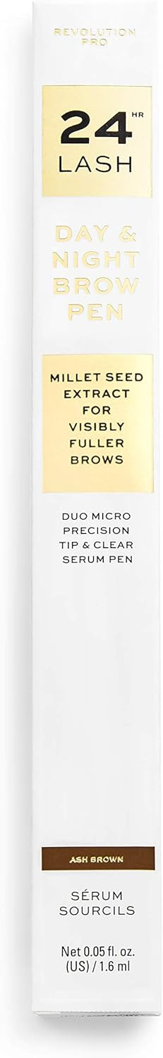 Revolution Beauty London Pro, 24Hr Day And Night, Brow Pen, Ash Brown, 1.6Ml