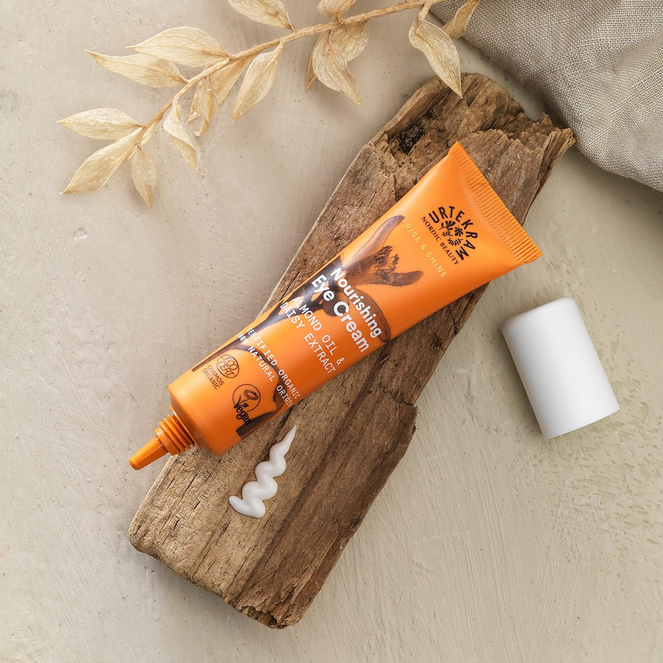 Urtekram Rise & Shine Nourishing Eye Cream With Almond Oil And Daisy Extract To Counteracts Dark Circles Under The Eyes - Help Reduce Fine Lines And Puffiness - Vegan, Organic & Natural Origin (15 Ml)