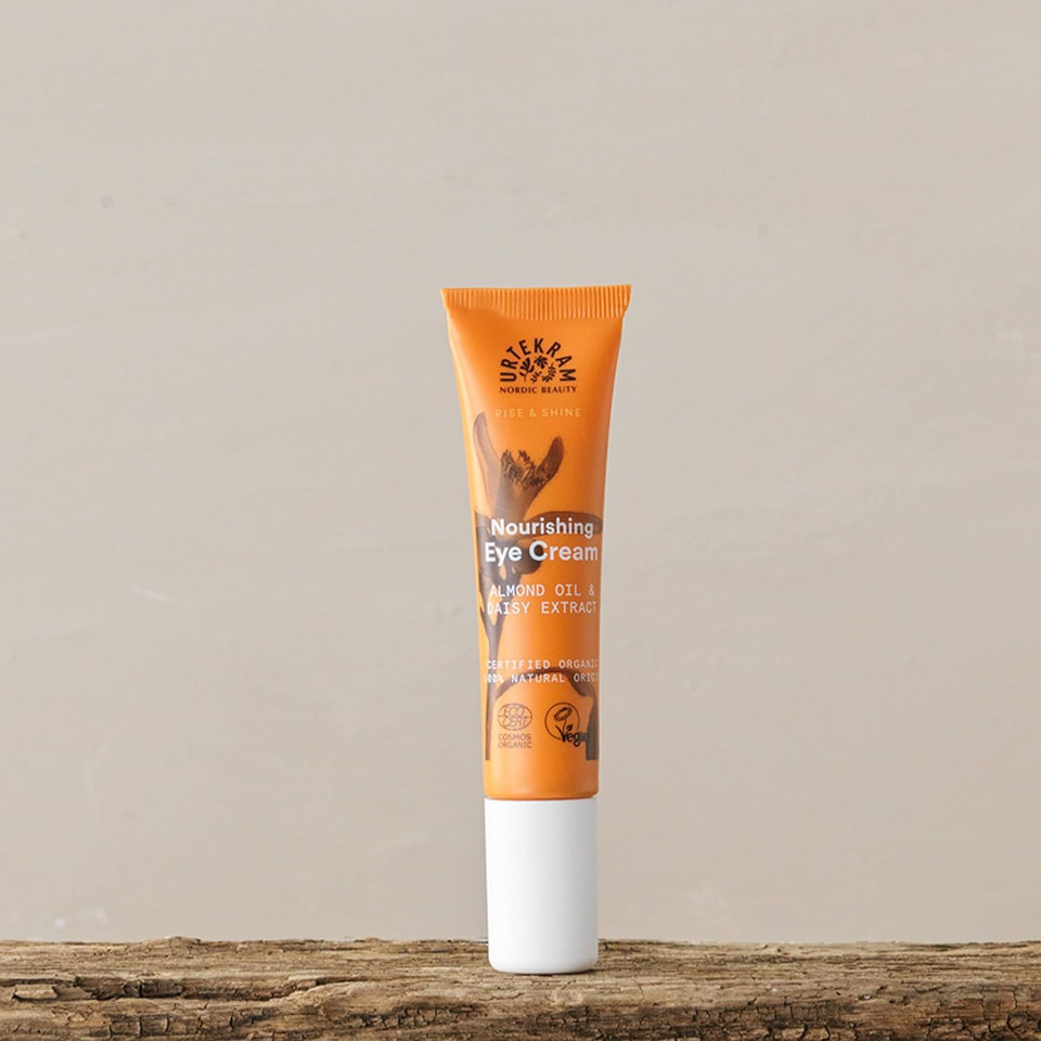 Urtekram Rise & Shine Nourishing Eye Cream With Almond Oil And Daisy Extract To Counteracts Dark Circles Under The Eyes - Help Reduce Fine Lines And Puffiness - Vegan, Organic & Natural Origin (15 Ml)