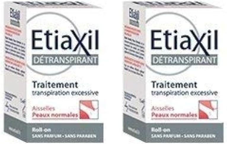 Etiaxil unpe rspirant Roll  On Treatment for armpits Normal Skins 15 ml Pack of 2pcs by ETIAXIL