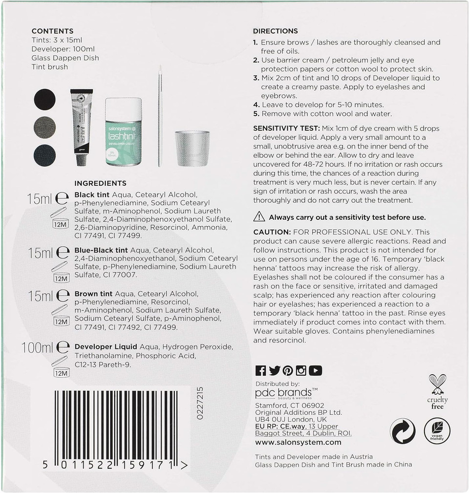 Salon System Lashtint Lash And Brow Tint Starter Kit 0227215