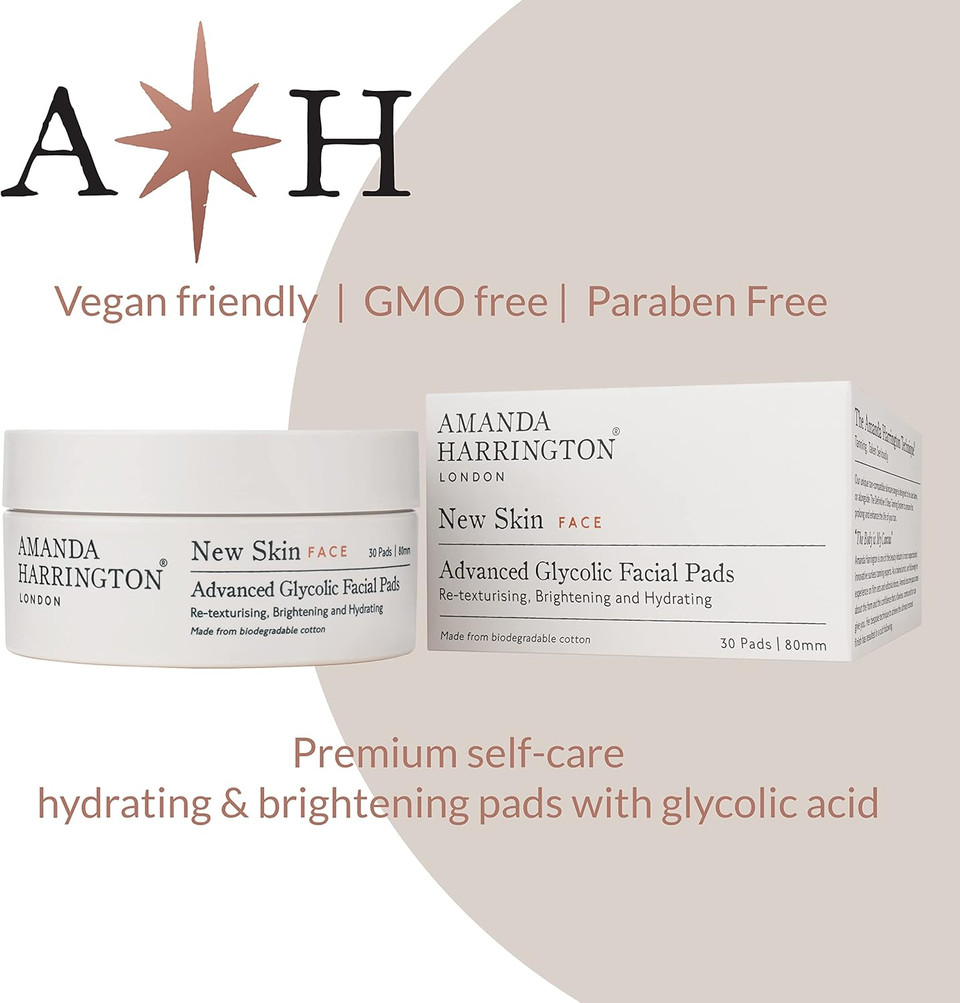 Amanda Harrington London New Skin Face Advance Glycolic Facial Pads