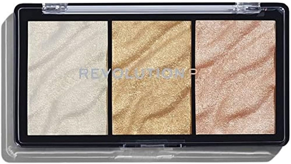 Revolution Pro, Supreme, Highlighter, Face Palette, Gold, 3 Shades, 11.1G