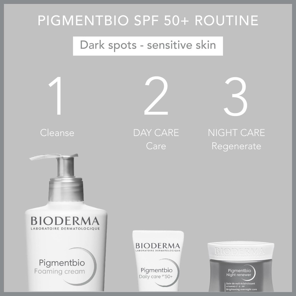 Bioderma Pigmentbio Daily Care SPF50+ - Brightening Face Cream for Pigmentation & Dark Spots, Daily Moisturiser Brightens & Protects from Sun, 40ml