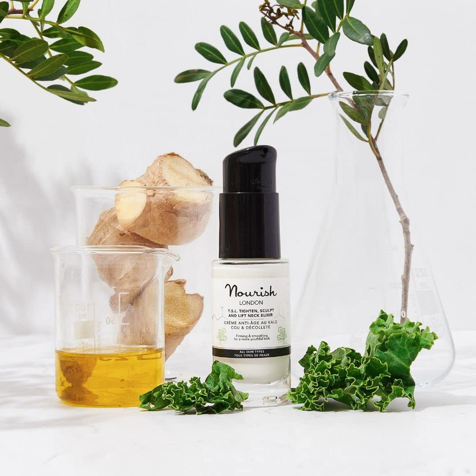 Nourish London Tsl Tighten, Sculpt & Lift Neck Elixir 30Ml | Anti Ageing Neck Cream | Kale And Griffonia Extracts | 100% Vegan | Cruelty-Free | Multi Award Winner