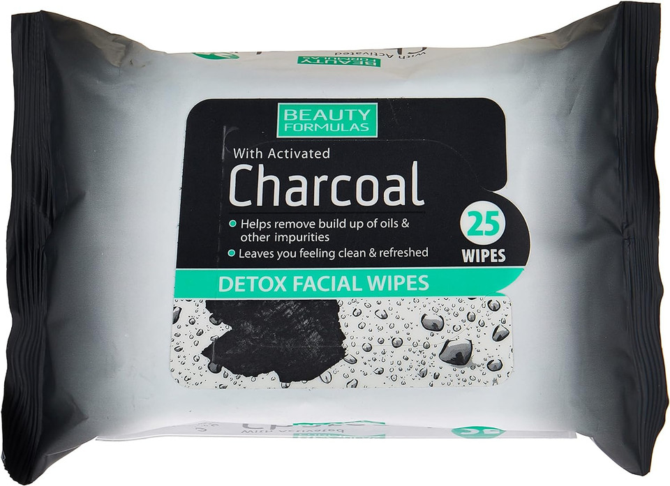 Beauty Formulas Facial Wipes Charcoal Detox