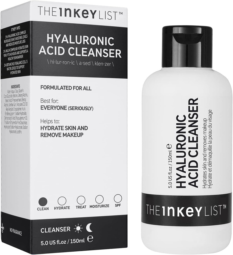 The Inkey List Hyaluronic Acid Cleanser 150Ml | Cleanses & Hydrates Skin | Removes Makeup | Fragrance-Free | Suitable For All Skin Types