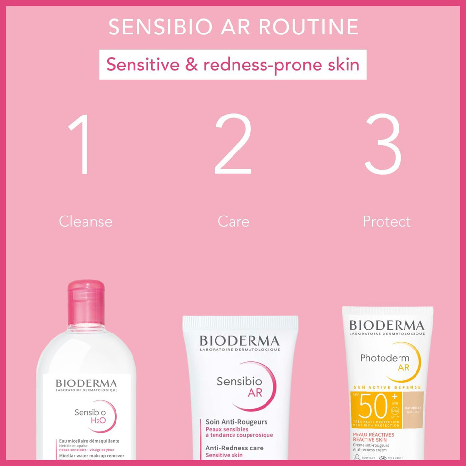 Bioderma Sensibio AR - Anti-Redness Face Moisturiser for Soothing & Nourishing Very Dry, Sensitive Skin - Reduce & Prevent Redness, 40ml