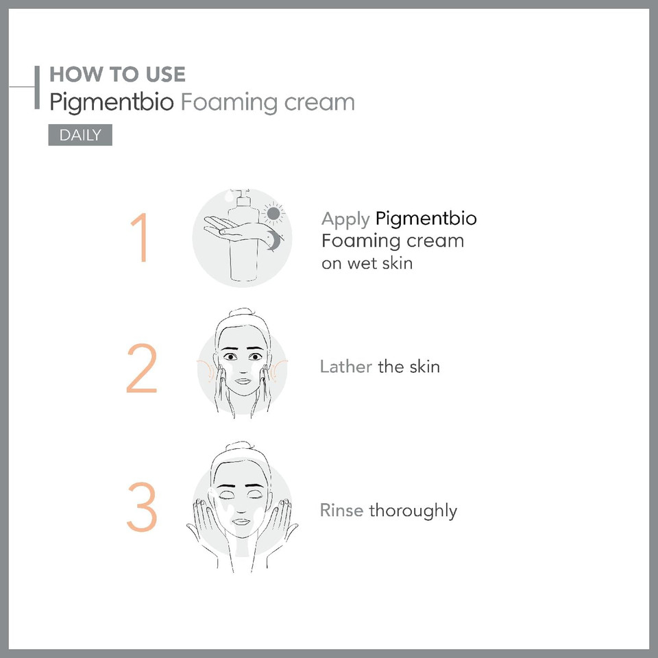 Bioderma Pigmentbio Foaming Cream with Pump - Brightening & Exfoliating Cream Cleanser, Dark Spot & Pigmentation Reducer, Gently Evens Skin Tone - 500ml