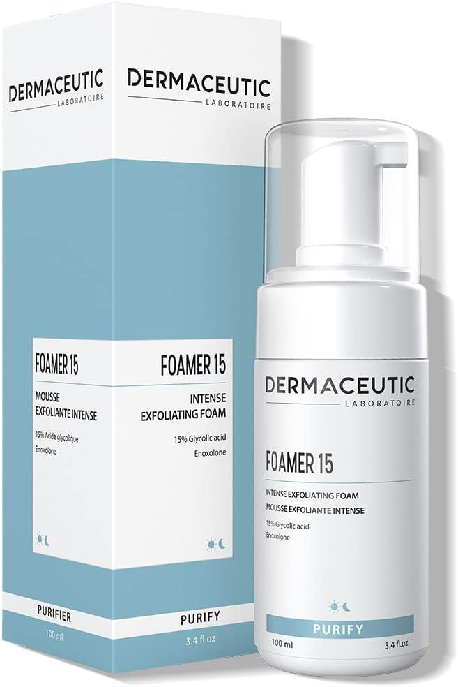 Dermaceutic Foamer 15 - Gentle foaming cleanser - Brightening face wash - Exfoliating cleanser for a clear and bright complexion - 100ml