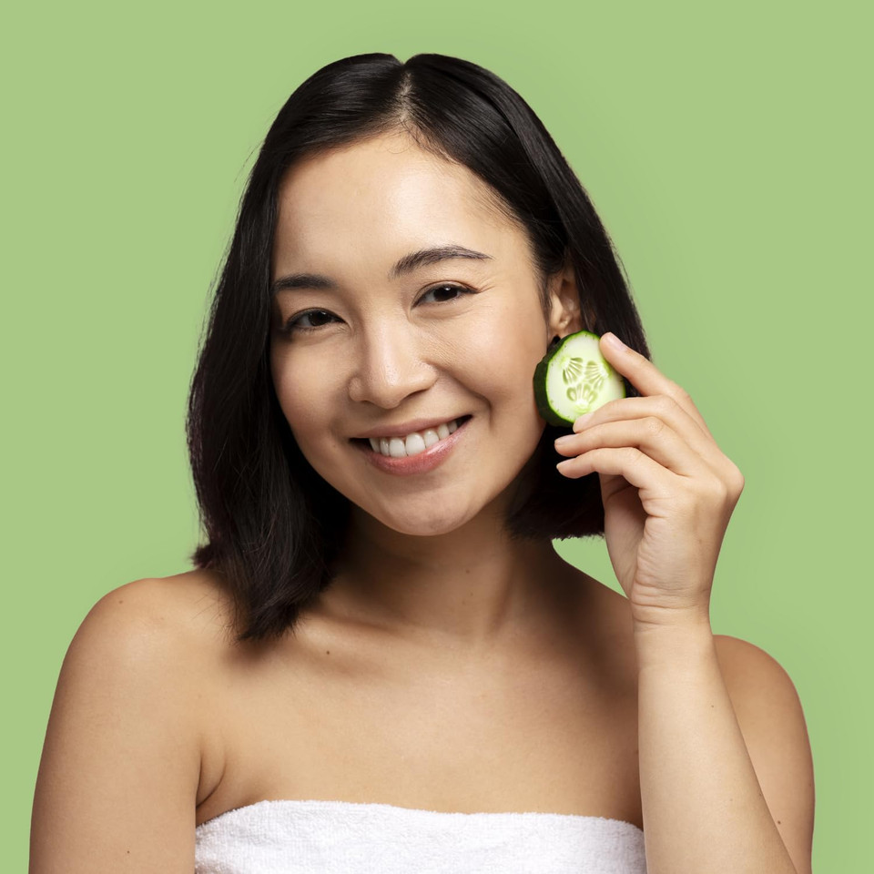 Oh K! Soothing Cucumber Sheet Mask for Sensitive Skin, Hydrating and Reduces Redness, Biodegradable, Vegan and Cruelty Free, 27g