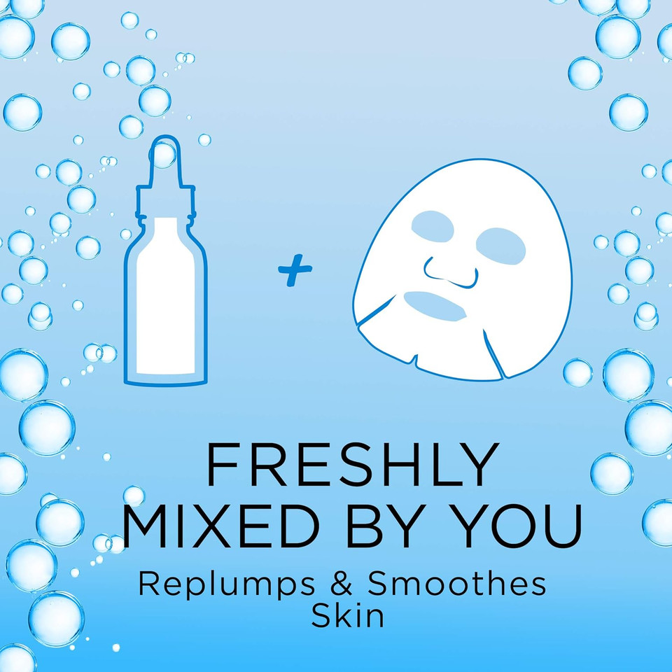 Garnier Fresh-Mix Replumping Tissue Mask, Hyaluronic Acid Tissue Face Sheet Shot Mask 33 G