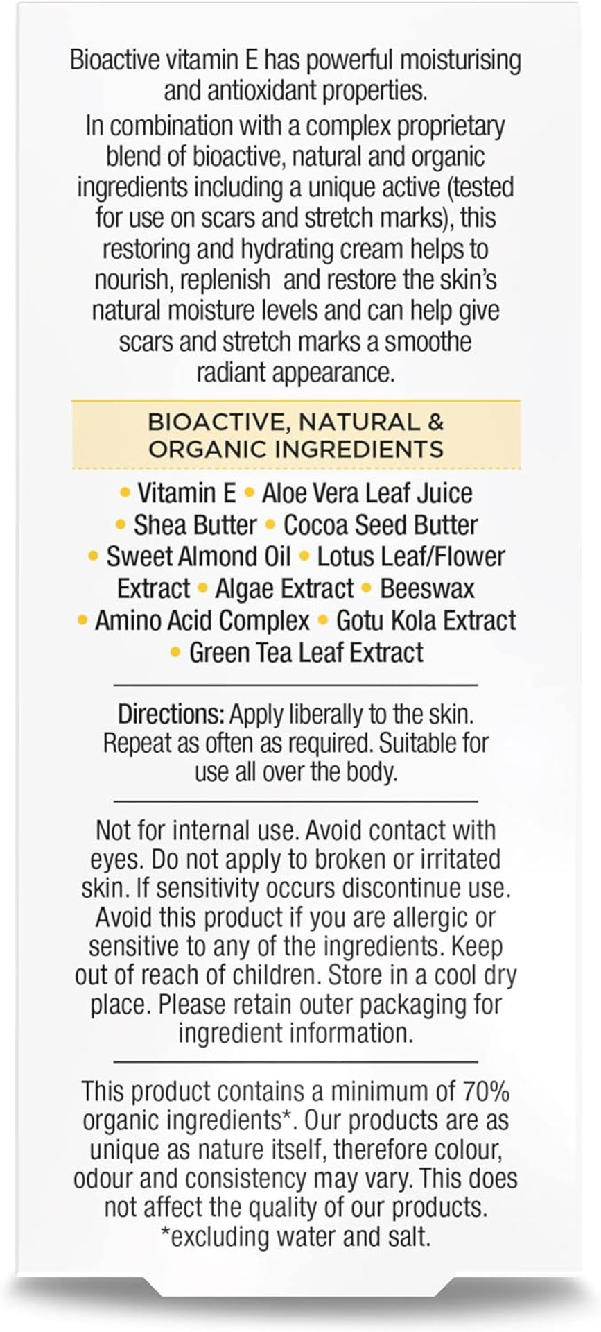 Dr Organic, Organic Vitamin E Scar & Stretch Mark Serum , Natural , Vegetarian, Cruelty Free , Paraben & Sls Free , 50Ml