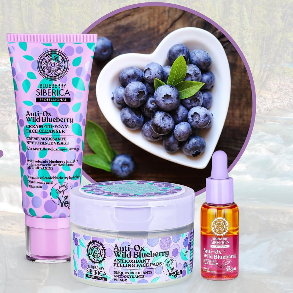 Natura Siberica Anti-OX Wild Blueberry. Antioxidant peeling face pads