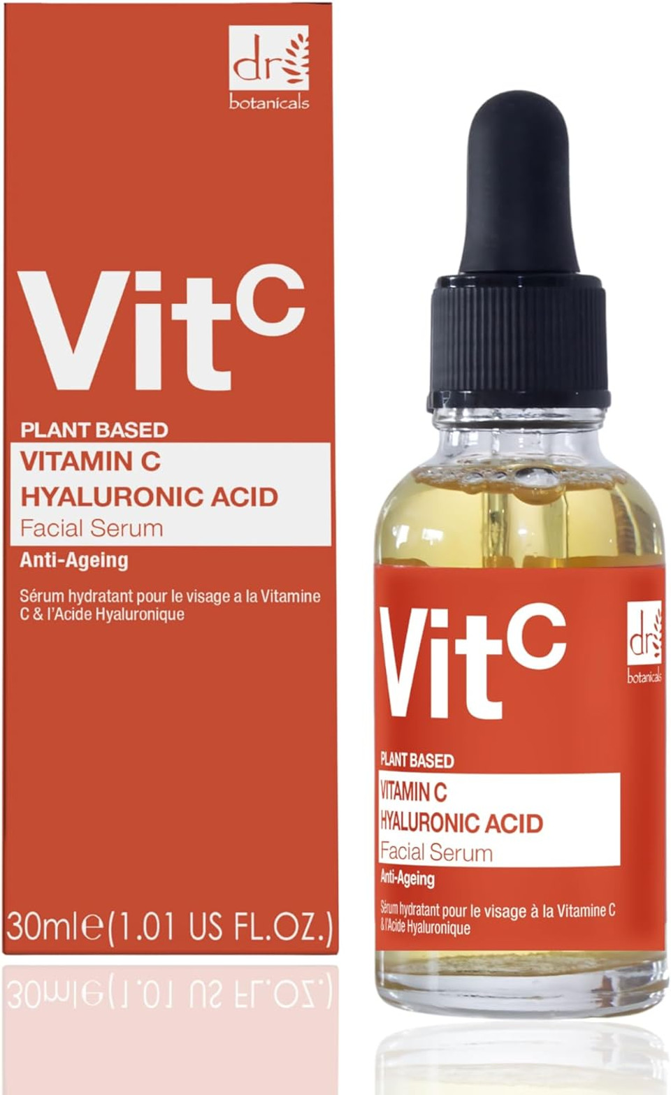 Dr BOTANICALS 5% Vitamin C, 2% Hyaluronic Acid Facial Serum | Anti-Aging, Anti-Wrinkle, Skin Brightening, Hydrating, Rejuvenating Facial Serum With Beautifeye for Age-Defying Results