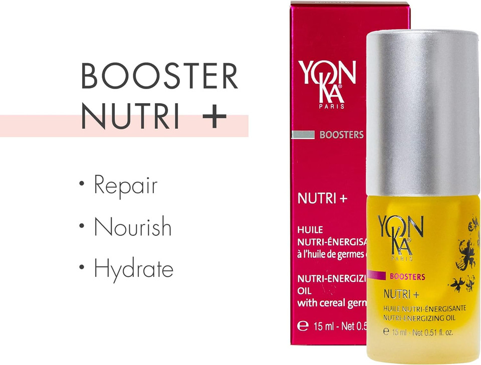Yon-Ka Booster Nutri+ 15Ml | Revitalising Anti-Ageing Concentrate Fluid To Suractivate Day And Night Treatment | Nourishes And Revitalises Skins Damaged By Daily Aggressions | 99,8% Natural Origin