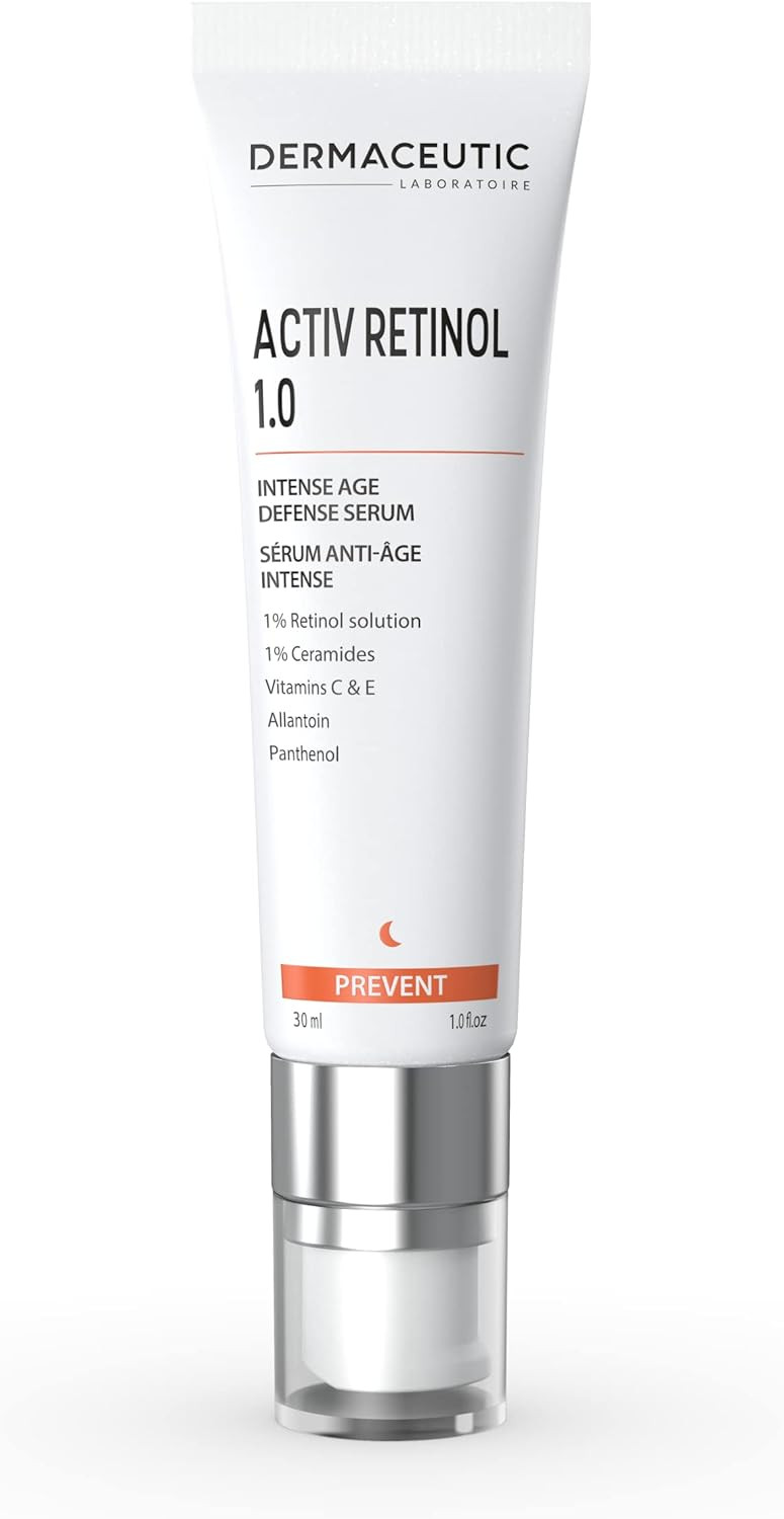 Dermaceutic Activ Retinol 1.0 - Age defense serum high strength - Face serum with Retinol and Vitamin C/E - 30ml
