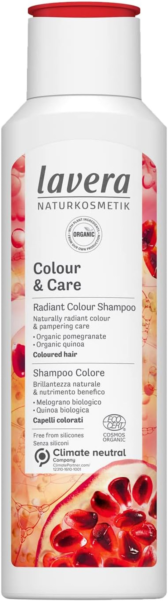 lavera Shampoo Colour and Care  Radiant Colour Shampoo  Hair Care  Natural Cosmetics  Vegan  Certified  250ml lavera Shampoo Colour and Care  Radiant Colour Shampoo  Hair Care  Natural Cosmetics  Vegan  Certified  250ml