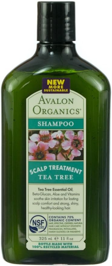 Pack Of 7 X Avalon Organics Scalp Treatment Tea Tree Shampoo - 11 Fl Oz
