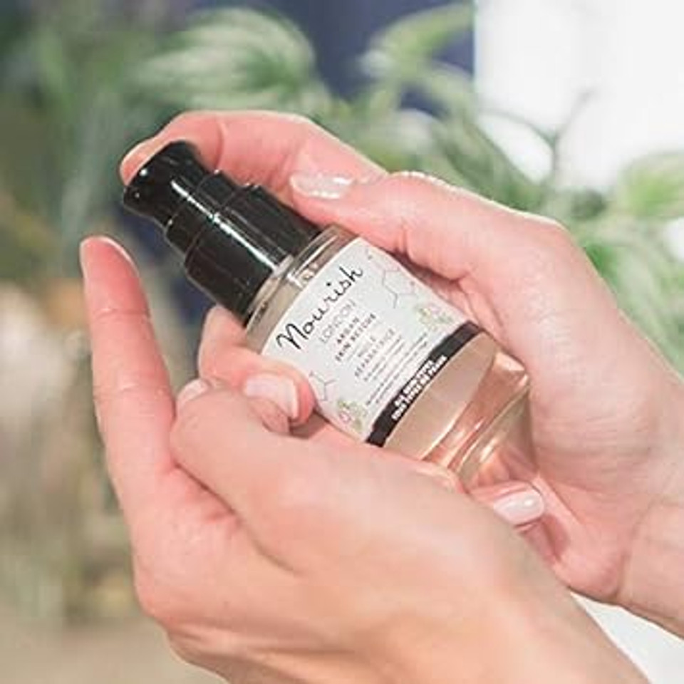 Nourish London Argan Skin Rescue Face Oil 30Ml | Anti-Ageing | Boosts Collagen | Contains Vitamin C | 100% Vegan | Cruelty-Free | For All Skin Types
