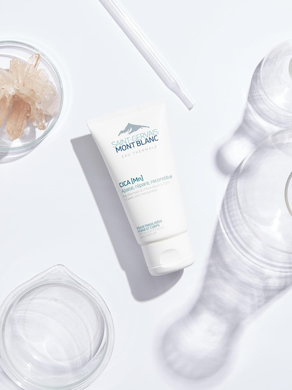 Saint-Gervais Mont Blanc - Cica Mn Healing And Repairing Cream For Sensitive Skin - Face And Body - 50 Ml