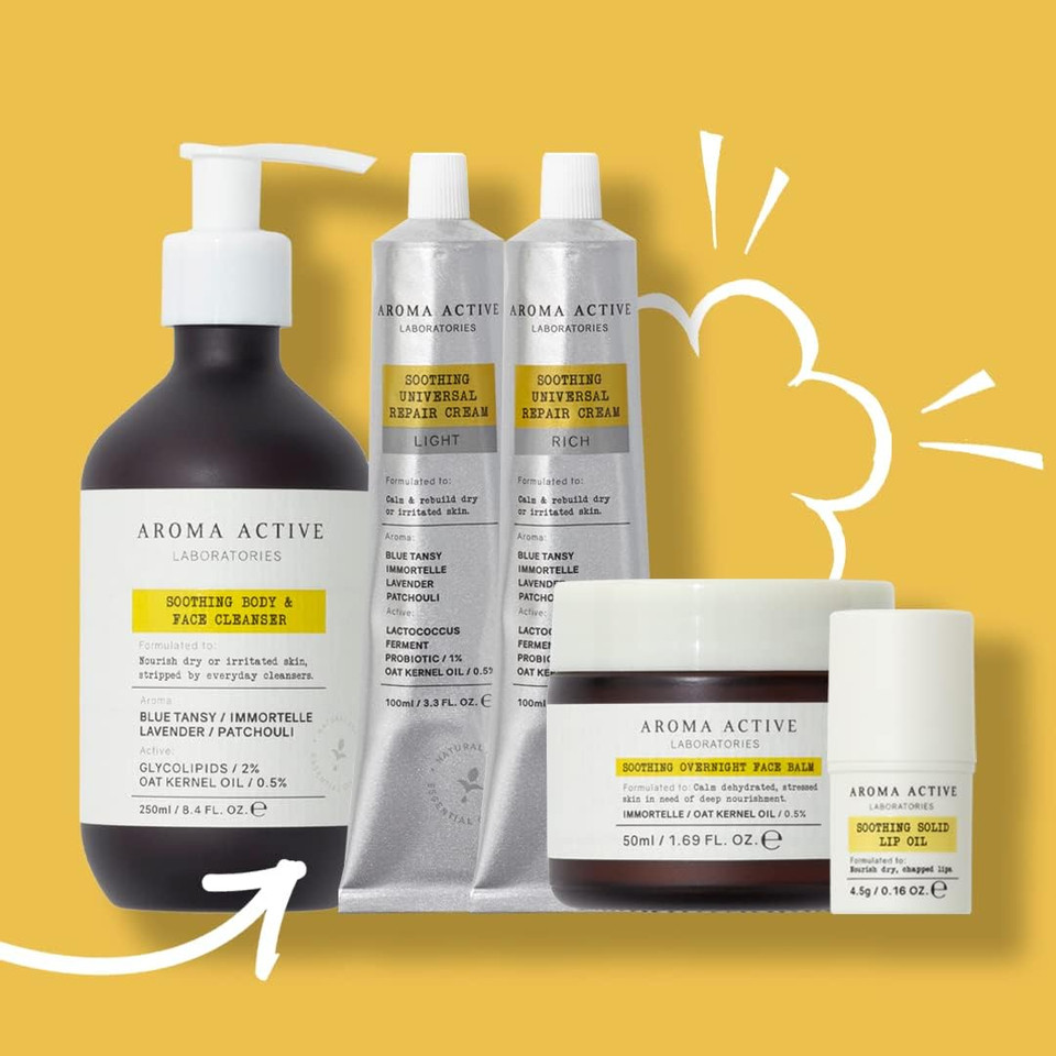 AROMA ACTIVE LABORATORIES Soothing Universal Repair Cream Light 100ml - Smooth Dry Patches, Soothe Irritated & Dehydrated Skin, Quickly Absorbed, All-Purpose, Barrier-Building Cream, Hydrate