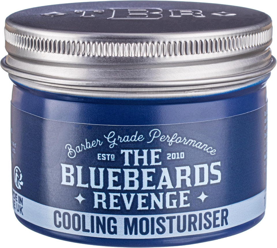 The Bluebeards Revenge, Daily Cooling Moisturiser Cream For Men, For Face, Hands And Body, For Dry And Sensitive Skin, 150ml
