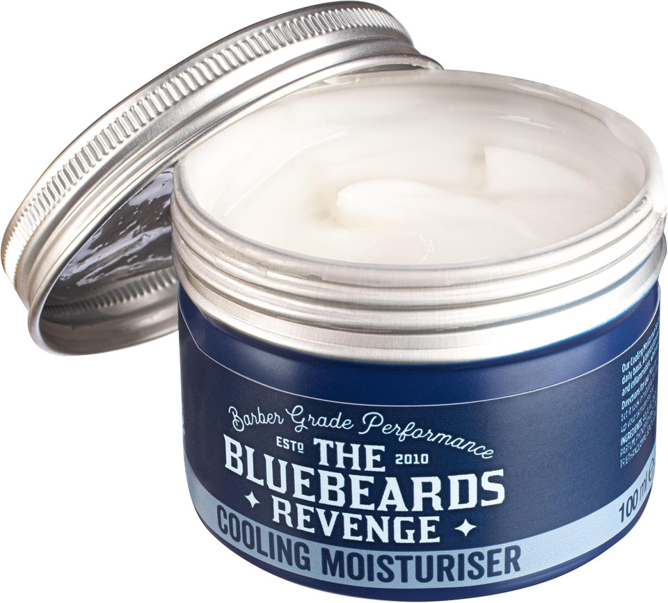 The Bluebeards Revenge, Daily Cooling Moisturiser Cream For Men, For Face, Hands And Body, For Dry And Sensitive Skin, 150ml