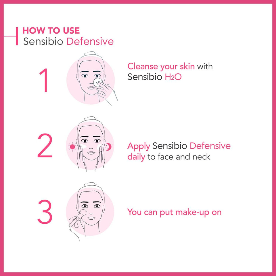 Bioderma Sensibio Defensive - Soothing & Protective Light Face Cream for Sensitive & Dry Skin, Moisturiser Enriched with Vitamin E & Glycerin, 40ml