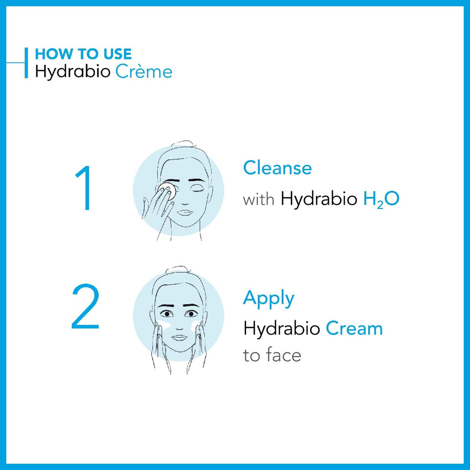 Bioderma Hydrabio Moisturising Cream - Rich, Hydrating & Nourishing Face Cream for Dehydrated Skin, Moisturiser Smoothes Skin & Restores Radiance, 50ml