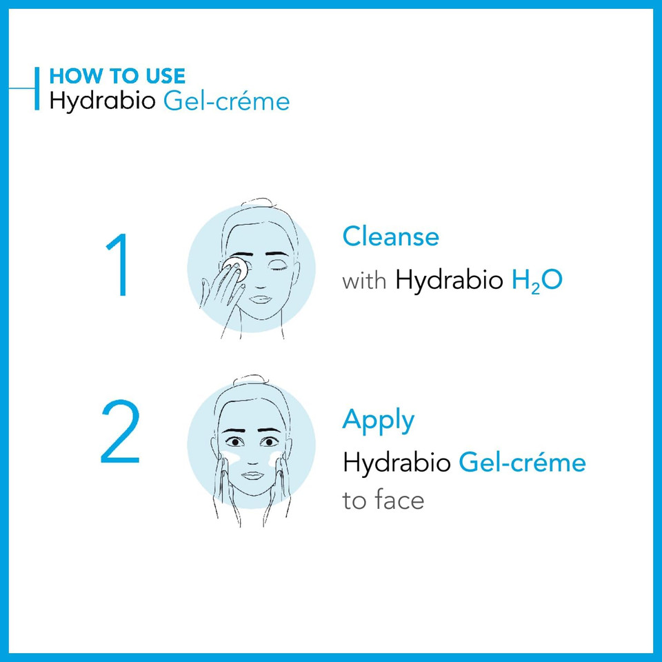 Bioderma Hydrabio Gel Cream - Light Moisturiser Face Cream for Dehydrated Skin, Smoothes & Softens Skin Texture whilst Restoring Natural Radiance, 40ml Bioderma Hydrabio Gel Cream - Light Moisturiser Face Cream for Dehydrated Skin, Smoothes & Softens Skin Texture whilst Restoring Natural Radiance, 40ml